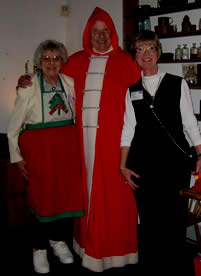 Father Christmas greess Laurel Mellone and           at A Celtic Christmas at the Inn
